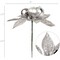 Set of 12: Silver Glitter Poinsettia Flower Picks with 3 Ornament Balls - Festive Seasonal Accents - 2024 Christmas Collection, Floral Home by Artificial Flowers